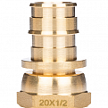 1135765 USYSTEMS штуцер с накидной гайкой латунный для труб PE-Xa 20-G1/2"НГ, тип 1 '75Ф