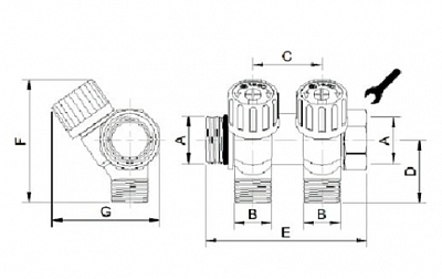 1136089 USYSTEMS кронштейн для коллектора SH 3/4-1" '25И